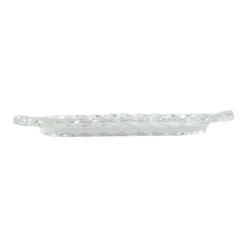 Clear Crystal-Style Oval Vanity Tray - Classic Glass Finish Fostoria American